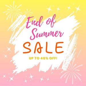 End of Summer Sale! Up to 40% Off Through the End of September